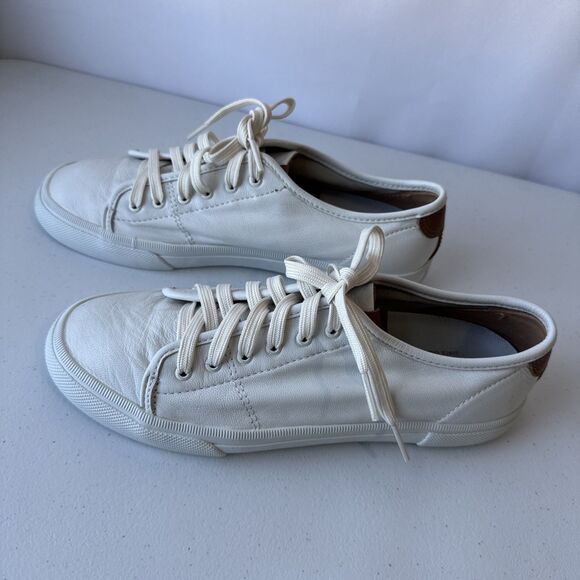 FRYE Gia Low Lace White Leather Sneakers Shoes Size 7.5 - Picture 10 of 12